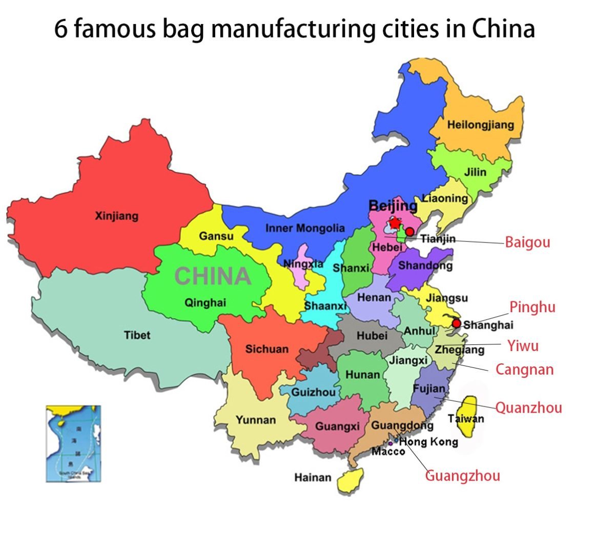 6 famous bag manufacturing cities in China